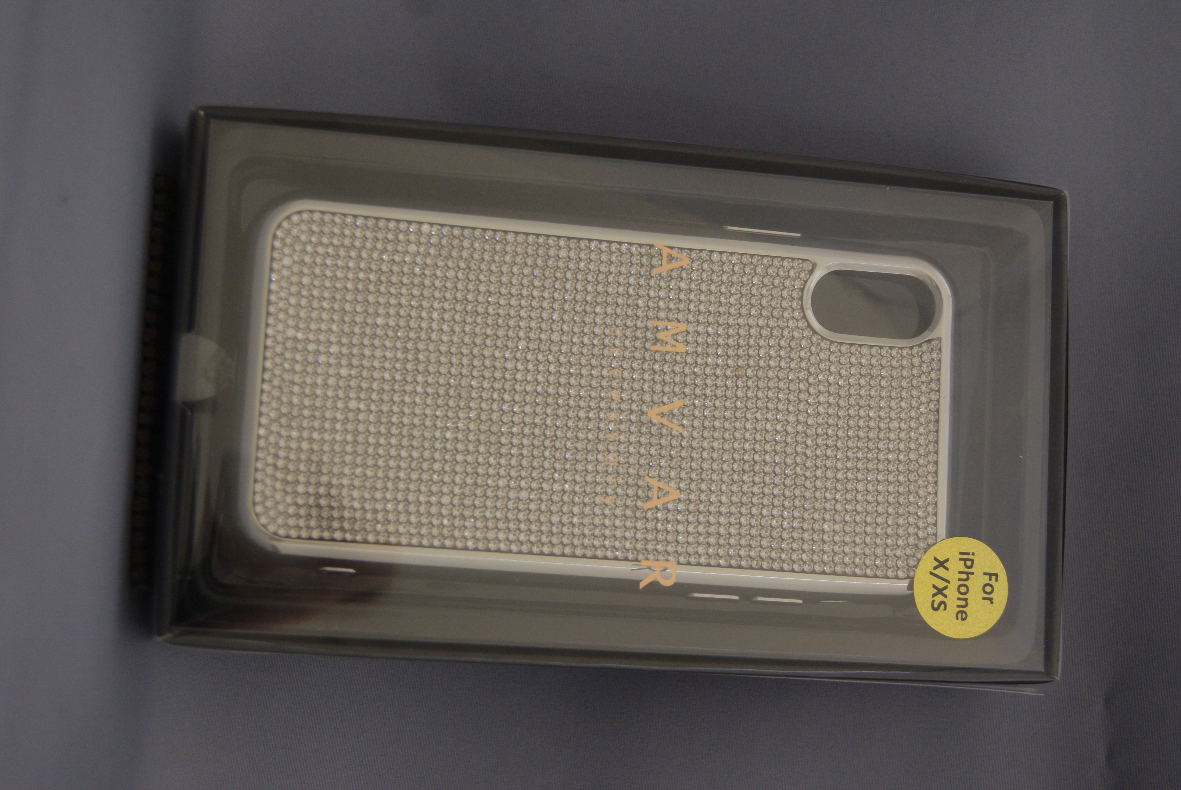 a 【iPhoneX/XS】Diamond TPU ｼﾙﾊﾞｰ