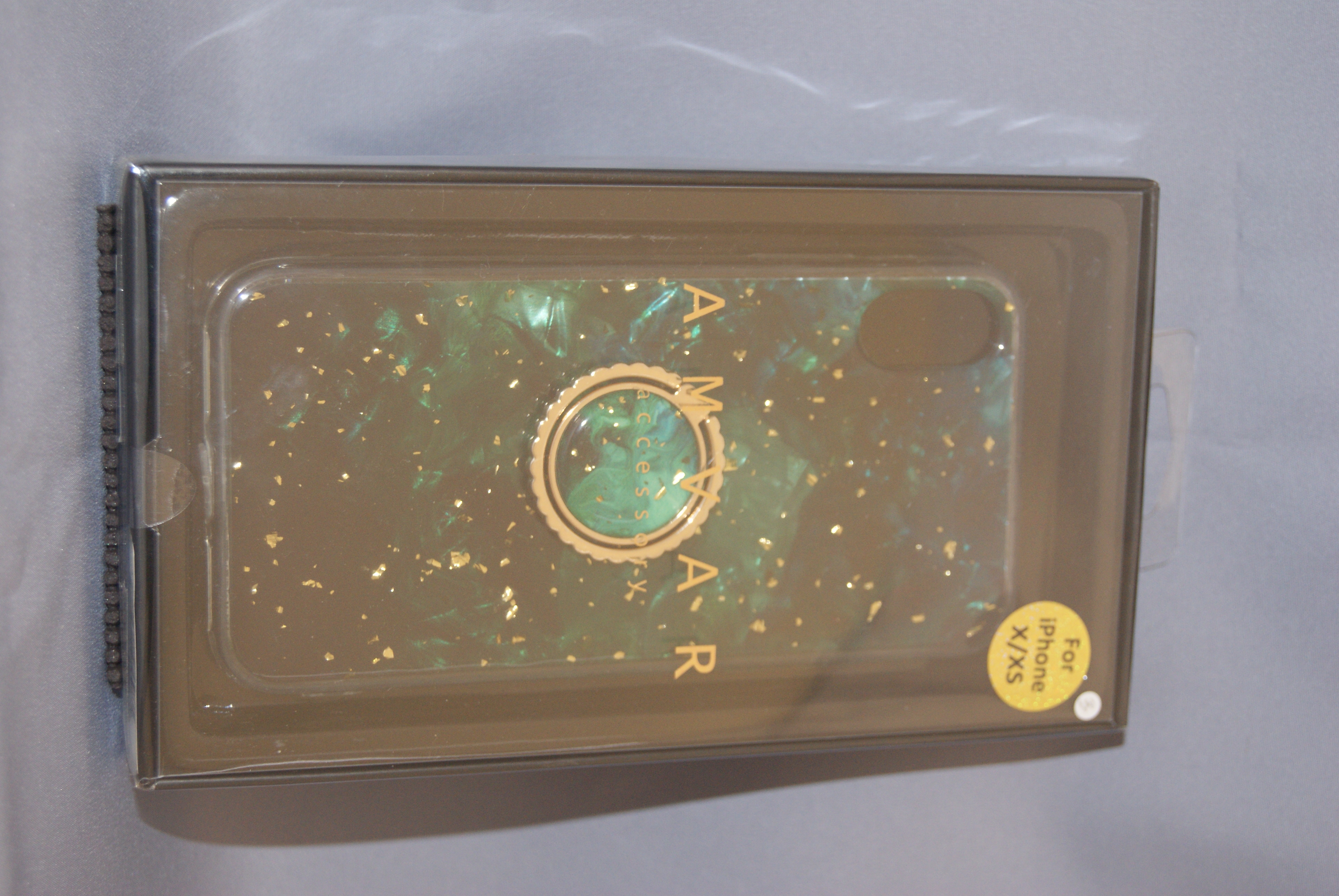 a 【iPhoneX/XS】ｵｰﾛﾗ ﾘﾝｸﾞｹｰｽ ｸﾞﾘｰﾝ