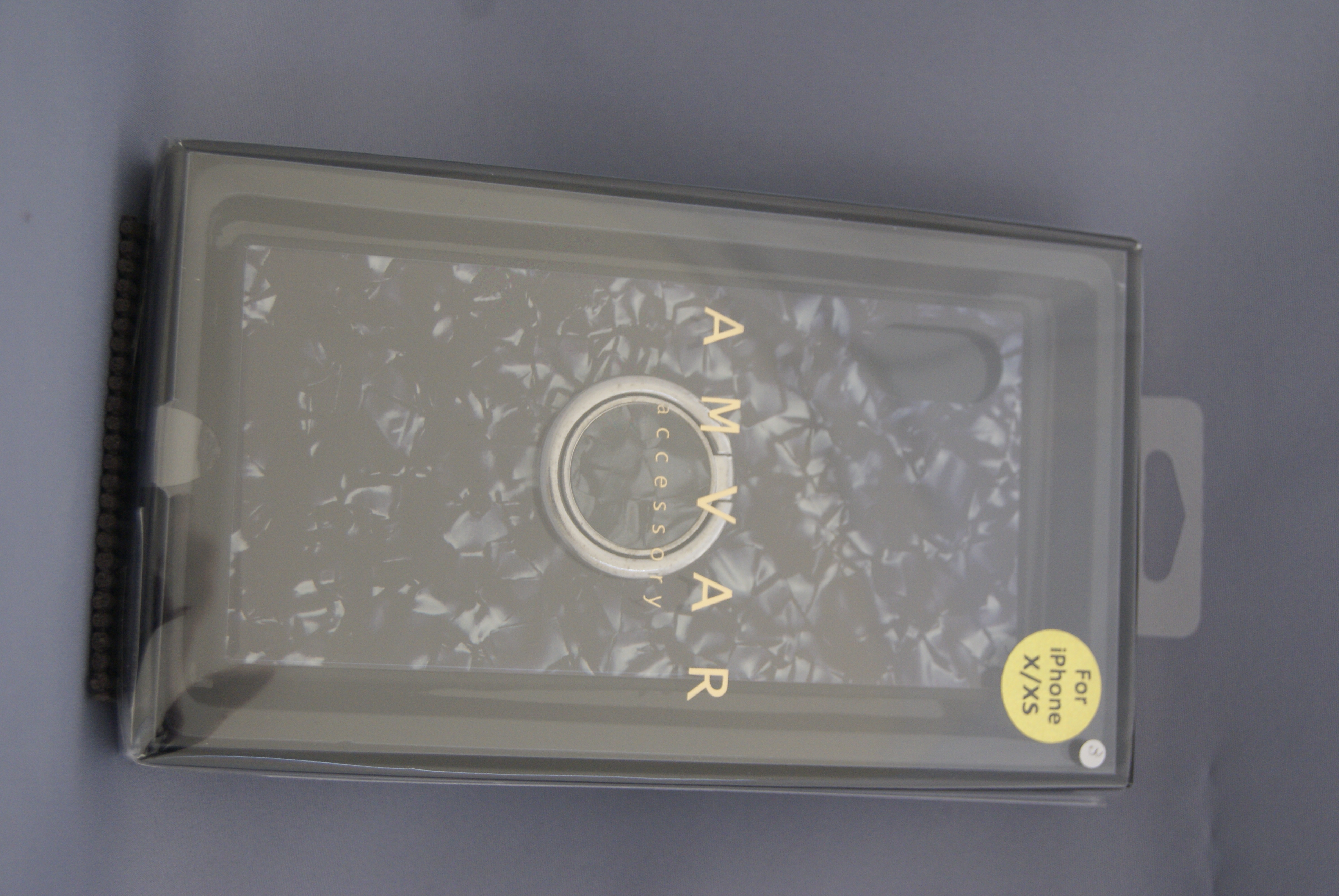 a 【iPhoneX/XS】ｼｪｰﾙ　ｽｸｴｱﾘﾝｸﾞｹｰｽ ﾌﾞﾗｯｸ